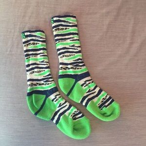 Seattle Seahawks Green&Navy Crew Socks